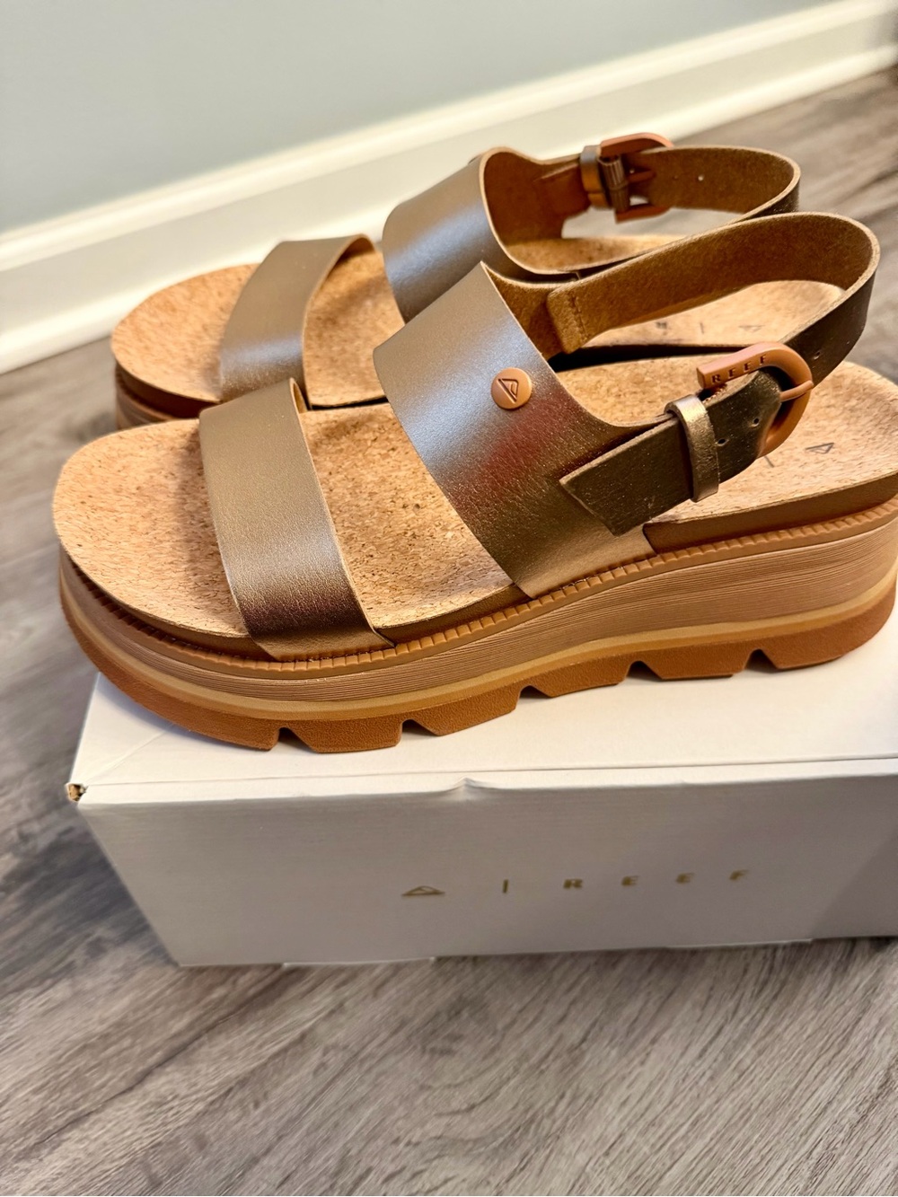 Reef Women’s Bronze Metallic Platform Sandal